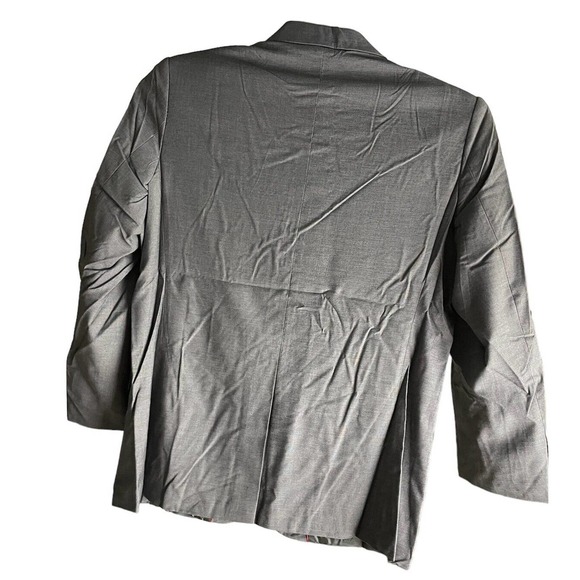 Botany 500 Blazer Men's Size 46 L Solid Gray Two Buttons - Picture 8 of 8